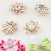 Engood 100Pcs Pearl Rhinestone Buttons Sewing Trim & Embellishments Craft Buckle Buckle for Bag Hair Wedding DIY Accessories