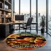 Custom Name Amélie Printed Round Rug Carpet Chair Rug Area Rug Entryway Doormats,for Office Chair Living Room Bedroom Kitchen Room.