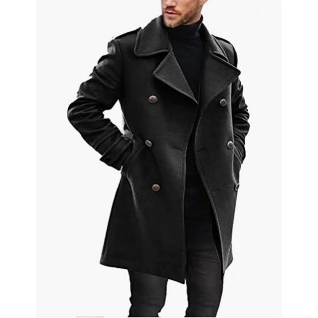 Thicken Warm Wool Blended Men's Overcoat Autumn Winter Casual Men Jacket Outerwear For Dropshipping Wholesale