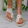Set Toe Slippers Female Summer New Mesh Thick Bottom Lightweight Casual Outside Wear Flat Bottom Large Size Sandals Slippers