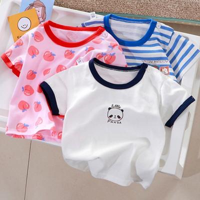 Kinder Kurzarm T-Shirt Sommer Baumwolltop für Jungen und Mädchen