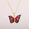 Butterfly Pendant Necklace for Women Fashion Party Daily Cute Animal Accessories Inlaid Bright CZ Versatile Lady Jewelry