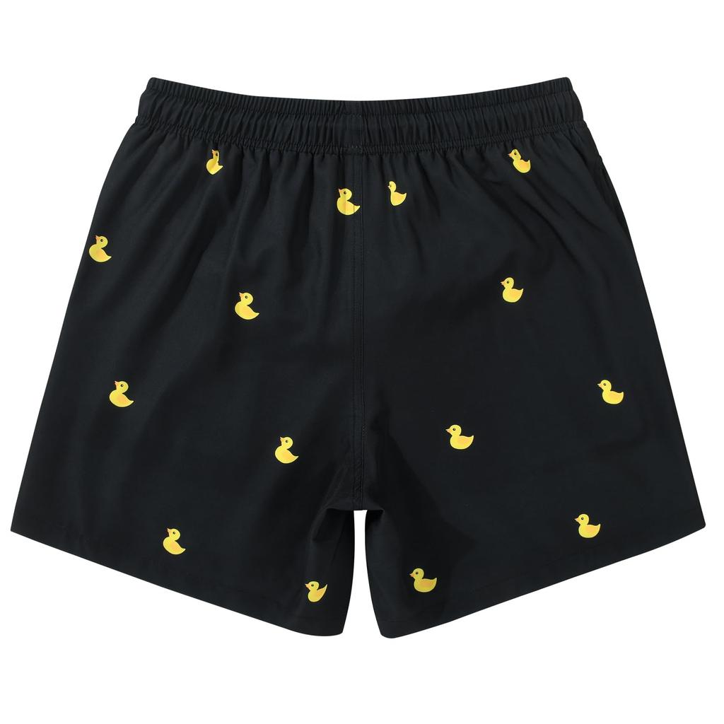 Amphibische Badehose für mit Innenfutter Pool Schwimmen Sommer Strand Surfen Größe Entenmuster U-Trend Herren Jungen, Futter, Badehose, Bademode, Shorts, Badehose, 2XL,