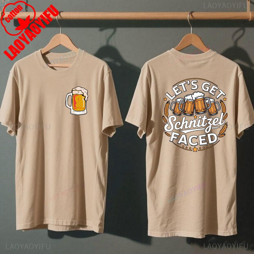 Oktoberfest Bavarian Beer Festival T Shirt Unisex Funny German Party Outfit Short Sleeve Top With Pretzel And Sausage Design