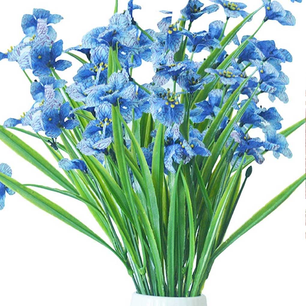 

Букет искусственных цветов Яркое искусственное растение Украшение Садовое украшение Декор для дома в помещении Реквизит для украшения Свадебное украшение blue