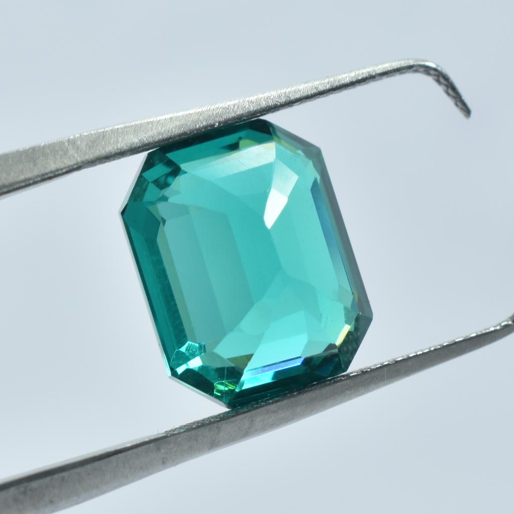 Emerald Cut 10.15 Ct NATURAL Green Tourmaline CERTIFIED Excellent Loose Gemstone SU-1101