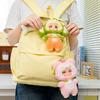 New Peach Fox Plush Toy Children's Monkey Doll Backpack Hanging Ornament Healing Table Birthday Gift
