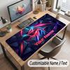 Abstract Geometric Theme Customized Mouse Pad Personalized Print Name Text Desk Mat For Home Office Table Decor