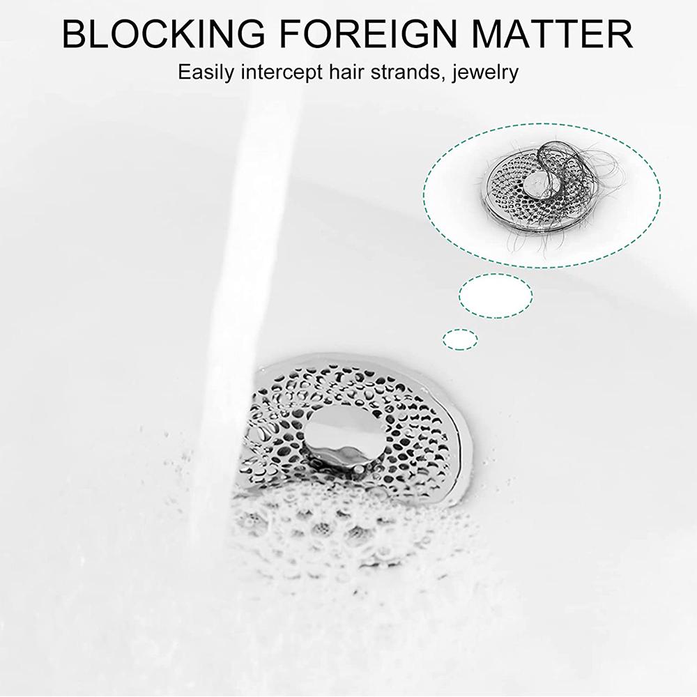 Korek uniwersalny 3w1 srebrny typu pop-up do umywalki łazienkowej, odpowiedni do kalibrów 25-38 mm