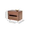 Tissue Box Holder Walnut Wooden Modern for Tabletop