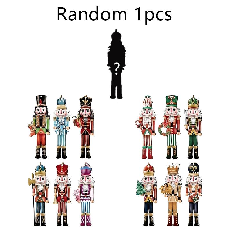 12pcs Christmas Nutcracker Soldier Wooden Pendant Xmas Tree Hanging Ornament 2026 Navidad Decoration for Home 2026 New Year Gift