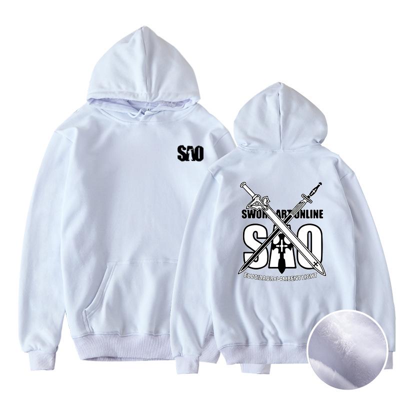 Sword Art Online Loose Fit Hooded Pullover Sweatshirt - Korean Street Style, Long Sleeve, New Collection