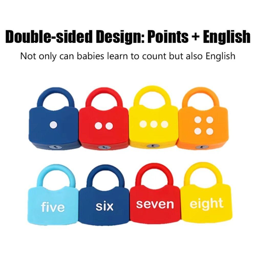 Number Matching Number Lock Key Toys Math Count Learning Number Toy For Toddler