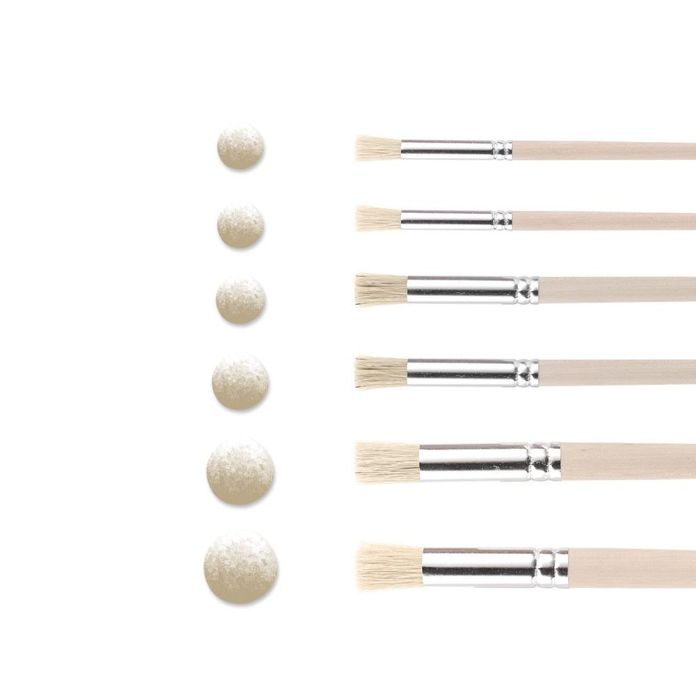 Bristle Hair Wooden Handle Watercolor Oil and Acrylic Painting Pen Wooden Bristle Pen  Child Toy