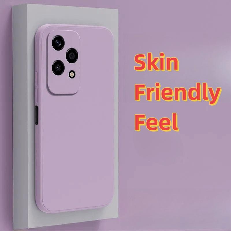 Noble Fashion Solid Colour Shockproof Protective Liquid Silicone Phone Case For Honor 200 Lite