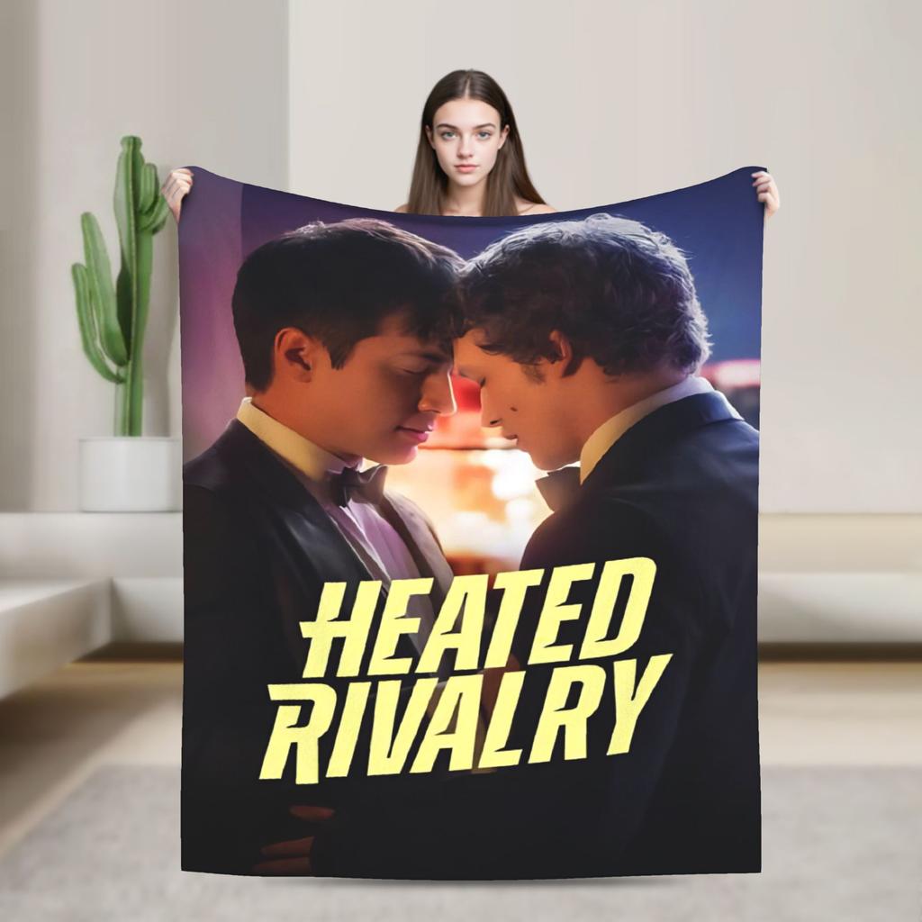 Heated Rivalry Movie Knitted Blankets Fleece Throw Blanket Bed Sofa Decoration Soft Warm Bedsprea