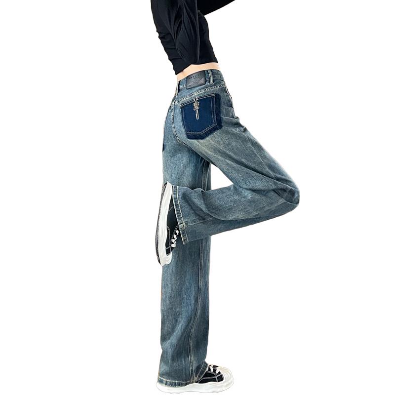 Trendy High-Waisted Slimming Wide-Leg Jeans for Women - Spring/Autumn 2024 Collection M