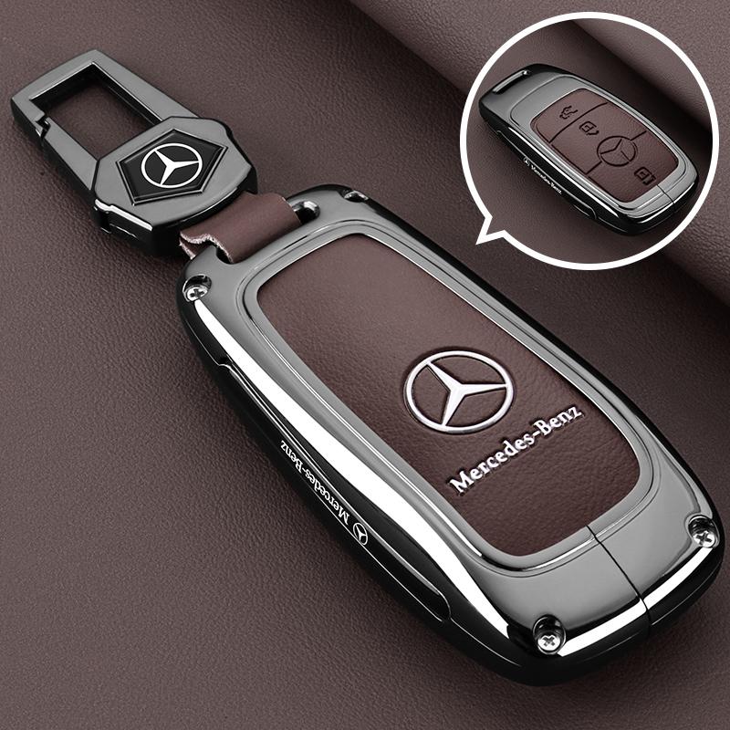 OQA4   Car Key Case Cover For Mercedes Benz C E S Class GLC CLE EQE W206 W214 W223 S350 S400 S450 E300 Keychain Fob