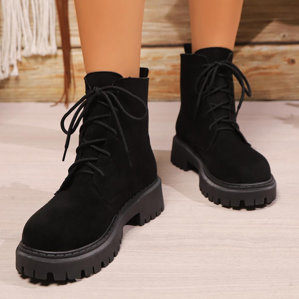 Foreign trade large size Martin boots women's 2025 autumn and winter new European and American style thick heel thick sole non-slip casual short boots