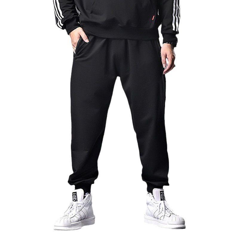 Summer Ice-Silk Casual Trousers for Men - Lightweight, Oversized Fit with Large Pockets and Cuffed Legs