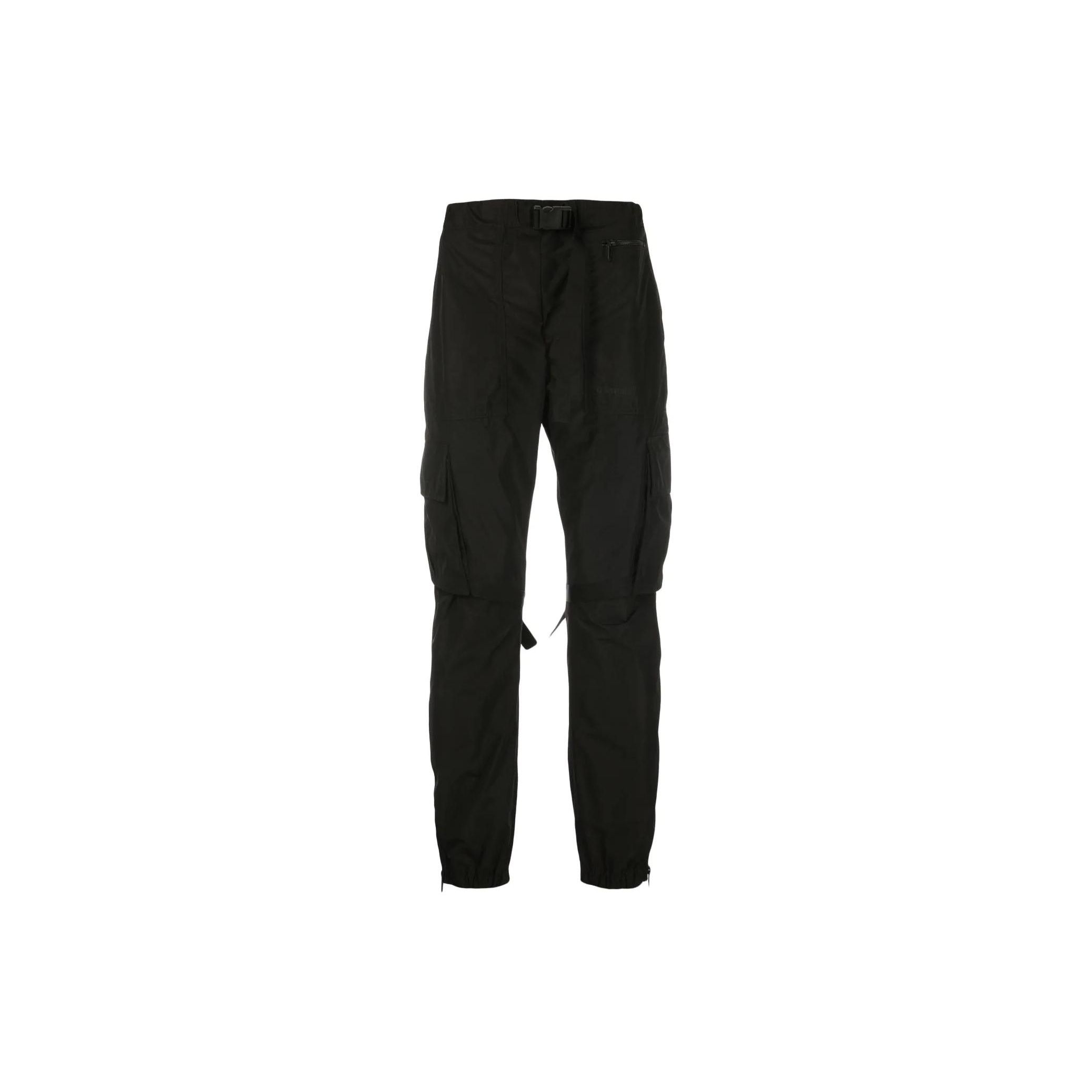 

Off-White Solid Color High-Waisted Straight-Leg Cargo Pants Men Bottoms Black OMCF031C99FAB0021010