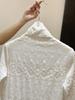 Gradient Lace High-Neck Long Sleeve Top - Chic Autumn/Winter Layering Cover-up