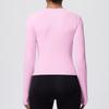 Women's Breathable Yoga and Running Top - Casual, Skin-friendly, Long Sleeve, Waist-cinching.