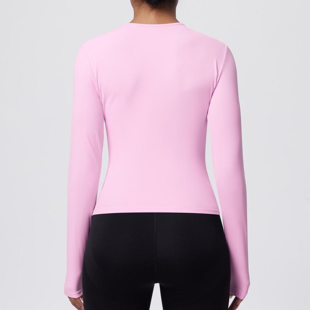 Women's Breathable Yoga and Running Top - Casual, Skin-friendly, Long Sleeve, Waist-cinching.