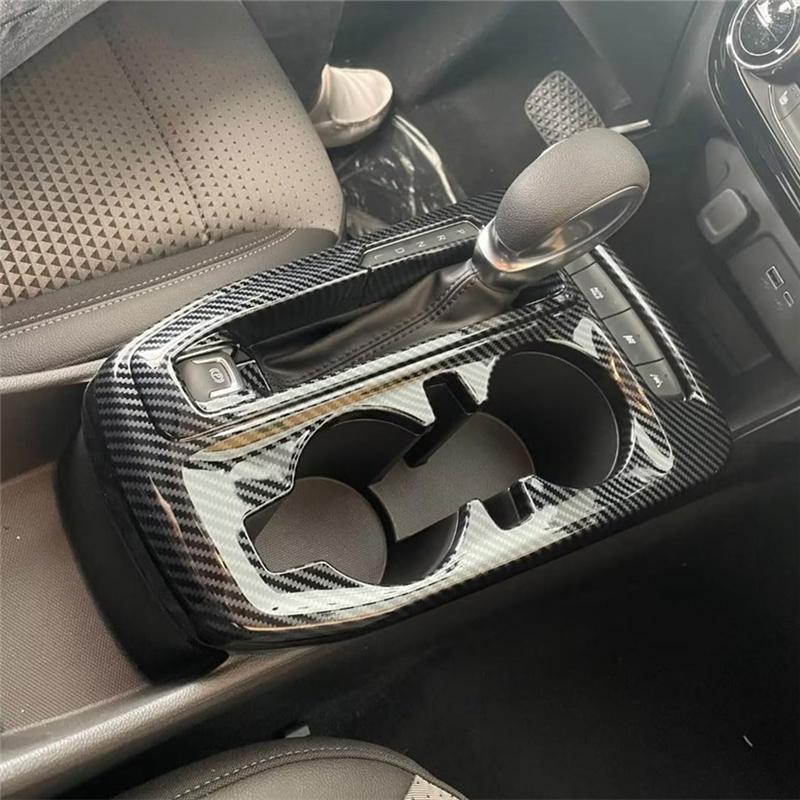 A51K-Car Center Console Gear Shift Panel Cover Trim For  Trax Seeker  2024 Parts (ABS Carbon Fiber)