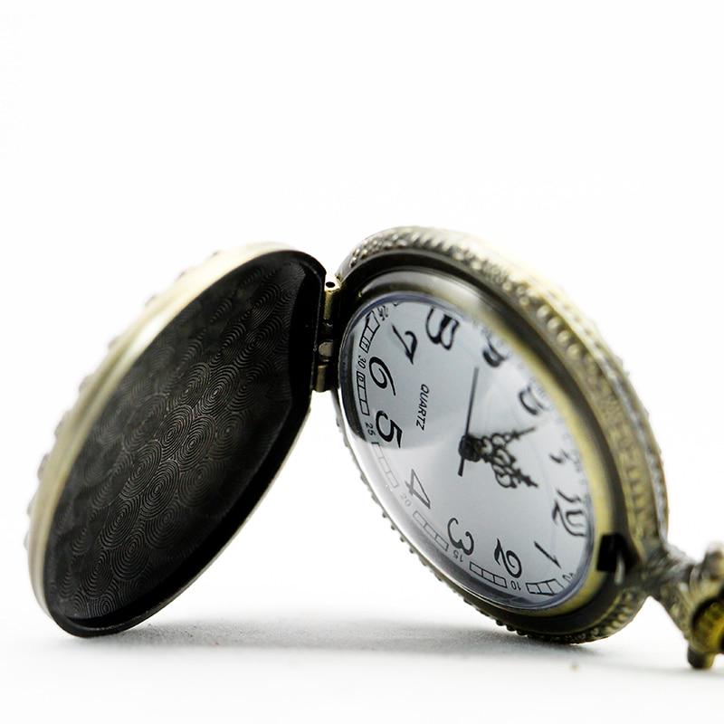 Anime Quartz Pocket Watch Pendant Necklace Men Womens Gift