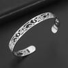 EUEAVAN Exquisite Lotus Flower Cuff Bracelets Stainless Steel Hollow Opening Bracelet for Women Men Fashion Party Jewelry Gifts