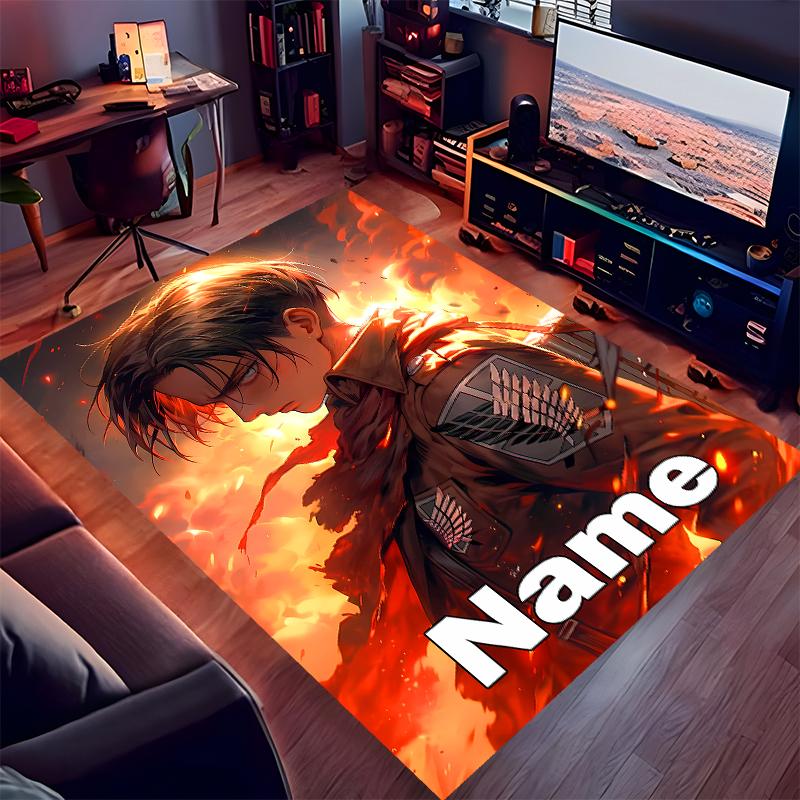 Custom personalization Attack on Titan Print Area Rug - Soft, Washable Non-Slip Indoor Mat,Living Room,Home&Office Decorative Rug