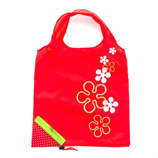 

Портативная клубничная экологически чистая многоразовая сумка складная сумка для покупок красный