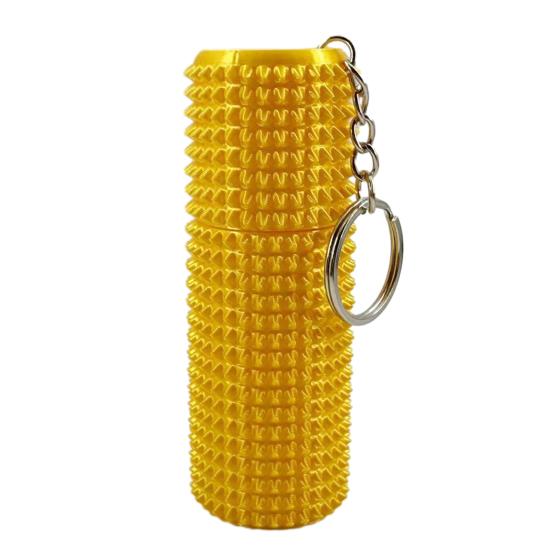 Spiky Grippie Stim Fidget Toy with Keychain Stress Relief 3D Printed Storage Box Pain Stimming Tool Teens Adults Portable Bumpy Roller Sensory Toy