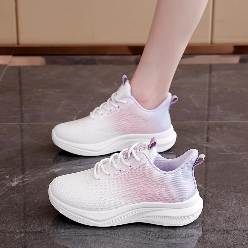2025 spring new mesh breathable fly-woven women's shoes ins tide student running sports shoes casual shoes FZ6603