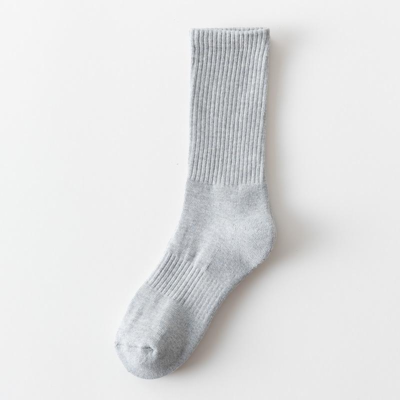 Women's Autumn and Winter Warm Leg Warmers Solid Color High Rubber Band Sports Long Cotton Socks