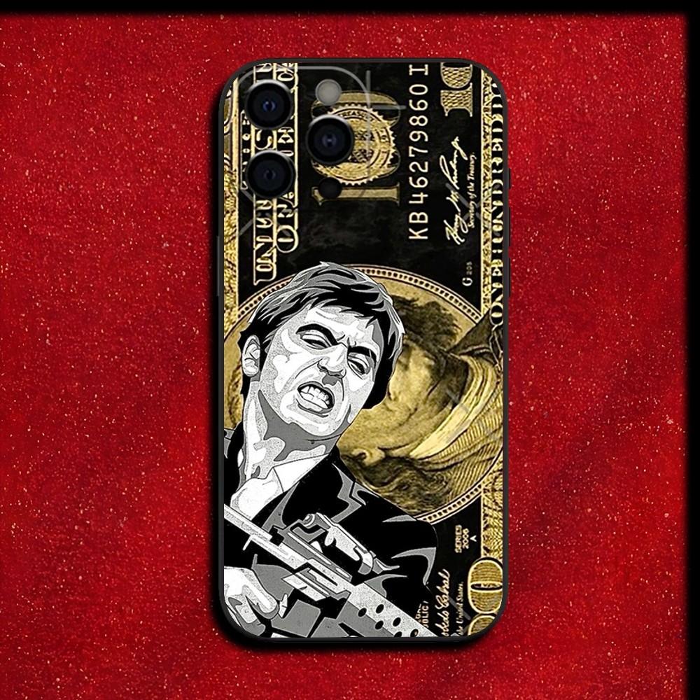 S-Scarfaces Tony M-Montana Phone Case For iPhone 16,15,14,13,12,11,Pro,X,XS,Max,XR,Plus,Mini Soft Black Cover