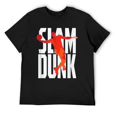 Slam Dunk Basketball T-Shirt Korean Fashion Vintage Anime Shirt Black T-shirts for Men
