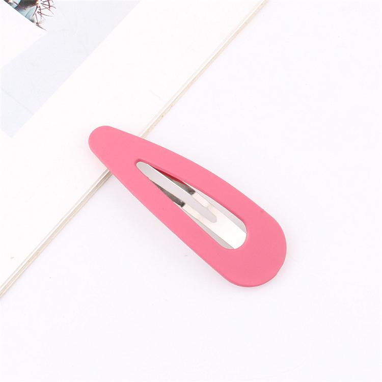 PL Water Drop Type Matte Texture Bb Clip Candy Color Cross Word Korean Girl Heart Hair Clip