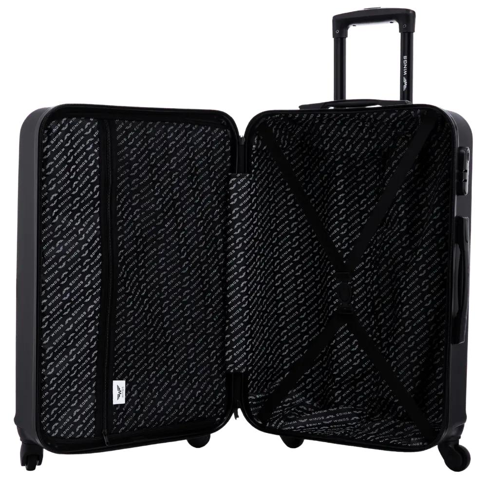 Set of 3 Wings Harrier Black Suitcases