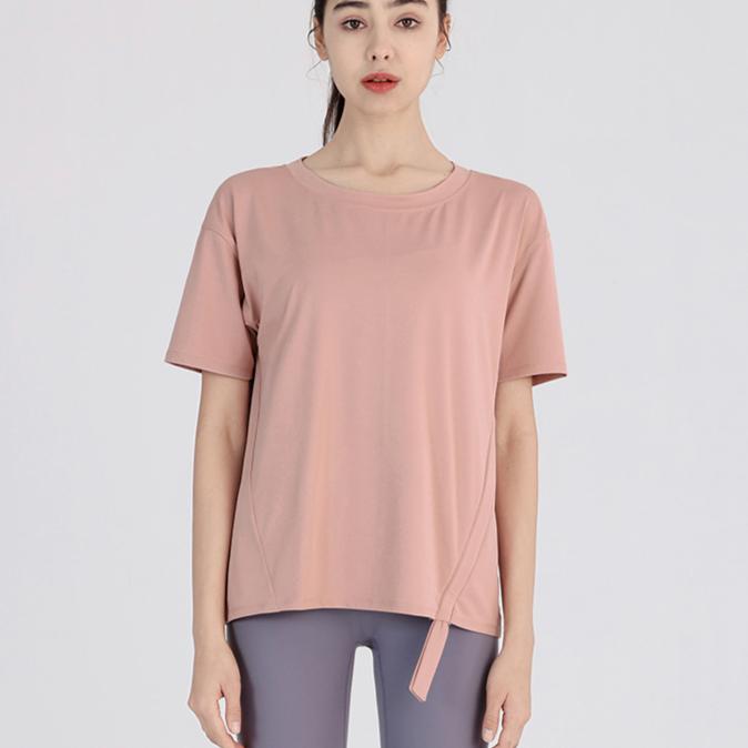 Yoga Wear Women's Summer Short-sleeved Quick-drying Clothes T-shirt Fitness Clothing Morning Running Loose Sports Tops