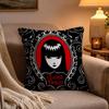 Classic Anime Comics Emily The Strange Pillow Case Soft Plush Cushion Cover Double Print and Invisible Zipper for Sofa Home Car