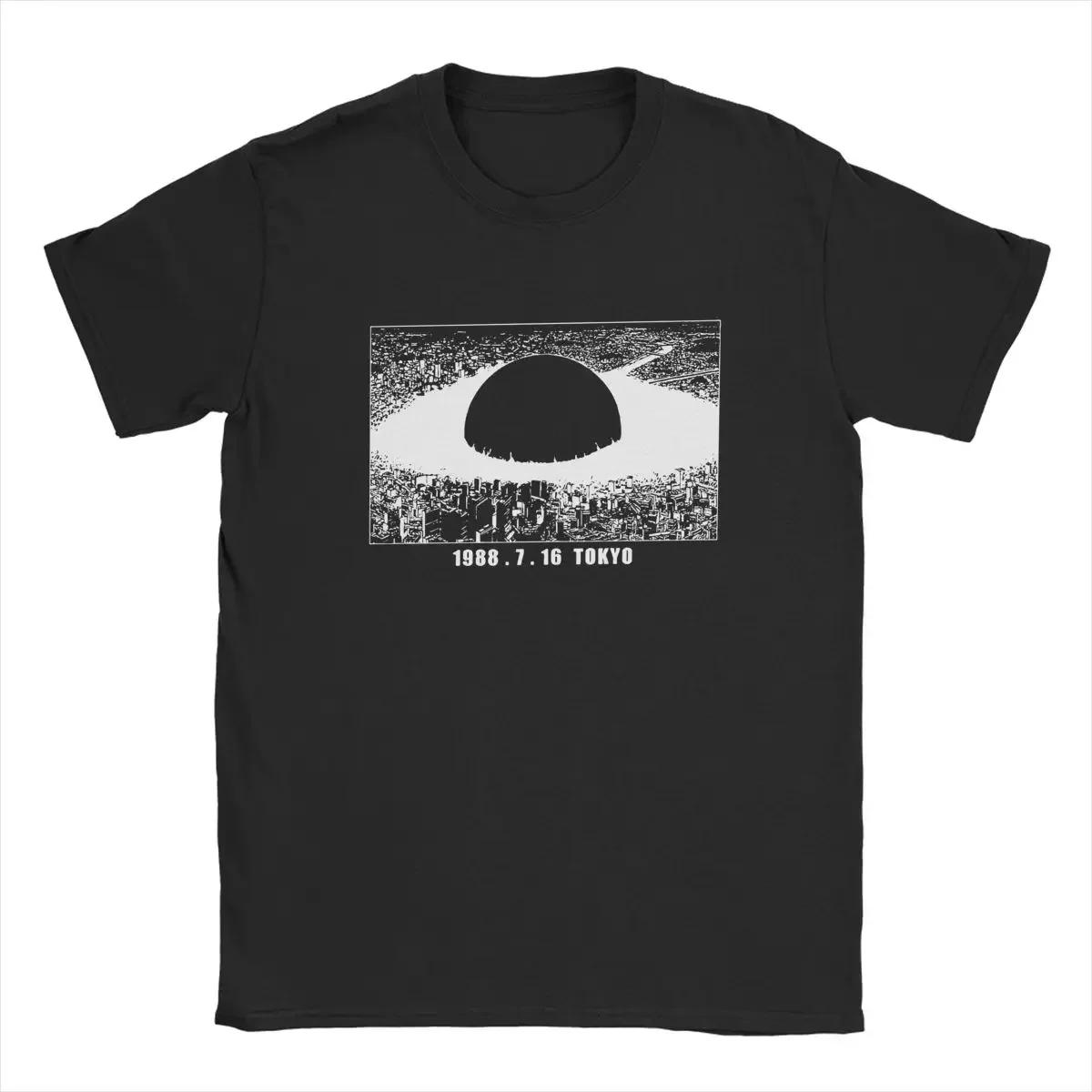 BenberFashion Streetwear Vintage T-shirt Akira 1989 Game Anime Film Japan Zwart Heren Kort Katoen Plus Size T-shirts Harajuku tops Casual Unisex S