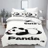 Panda Duvet Cover Set 3D Children'S Bedding Set Cotton Covers 3-Piece 1 Quilt Cover 100% Polyester Home Decor