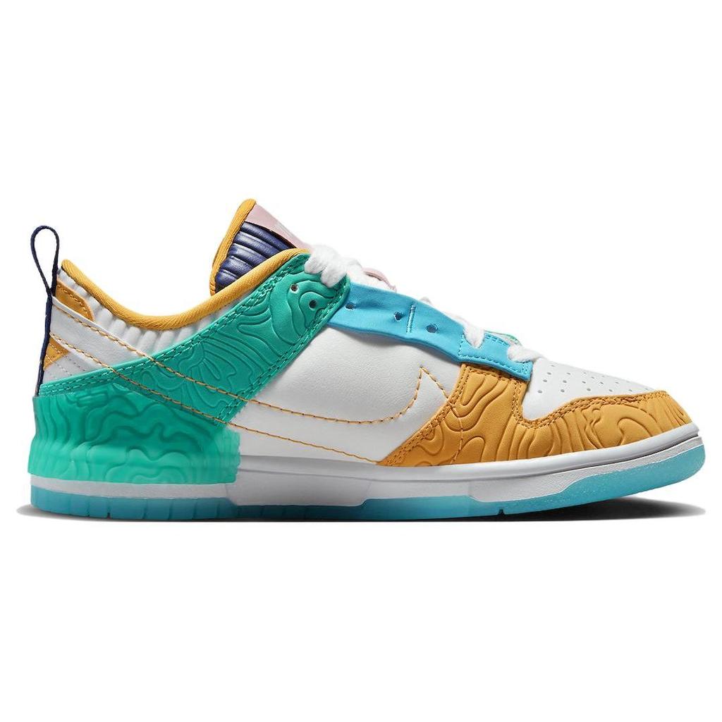Serena Williams Design Crew x Nike  Dunk Low Disrupt 2 Clear Jade Sundial Women Sneakers Multi-Color Summit-White Baltic-Blue DX4220-100