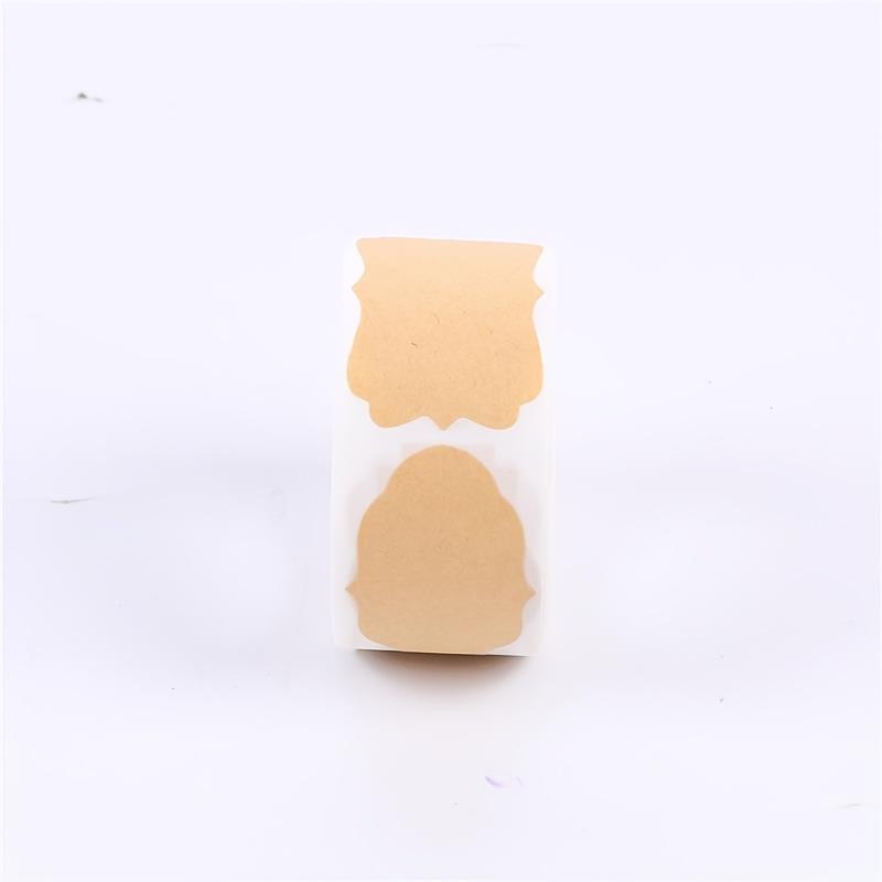 250pcs Self-Adhesive Gift Labels Roll - Elegant Golden & White Paper Stickers for Jars,Bottles,Perfect for Christmas Decorations