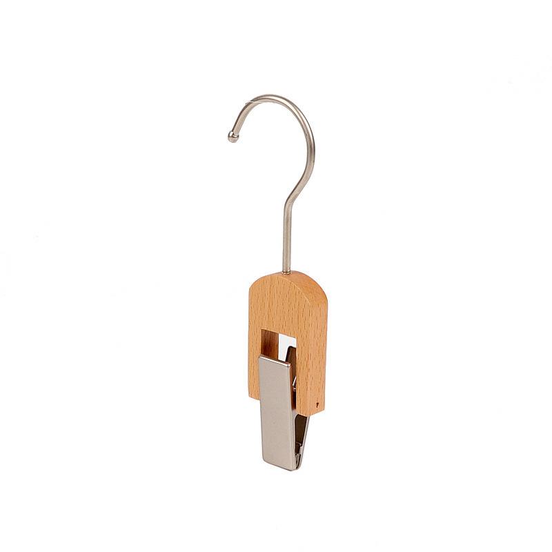 Solid Wood Acrylic Clip Hanger for Clothing Stores – Perfect for Children's Wear, Women's Wear, Pants, Scarves, Hats, and Socks.