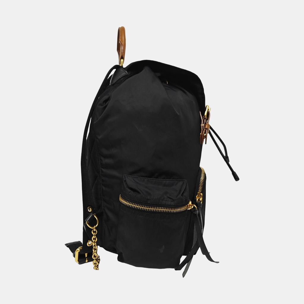 [Pre-Owned] The Rucksack Series Nylon And Leather Backpack Large - Good #RZ9ZW5