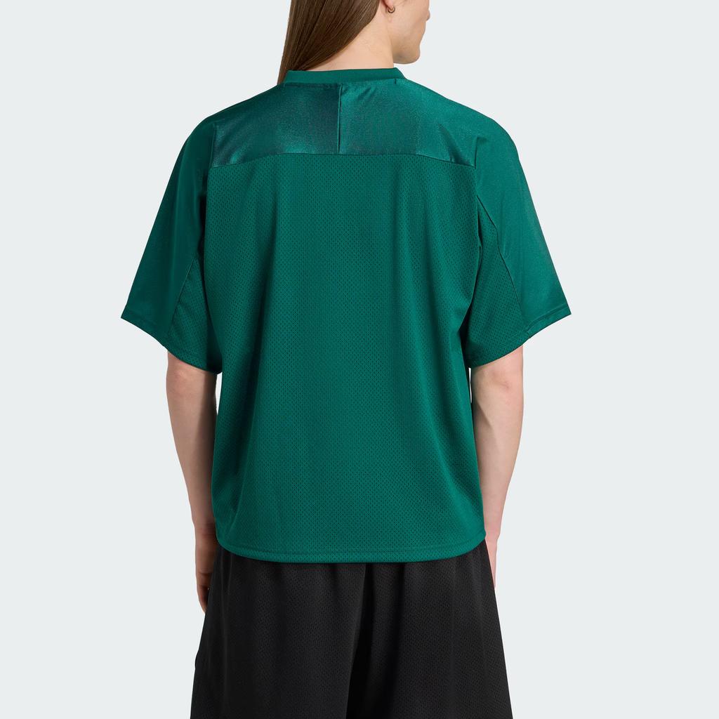 Adidas Originals Og Grafické oddělení. Pánské tričko s krátkým rukávem a síťovanými rukávy, jednoduché sportovní, tmavě zelené, KD6251