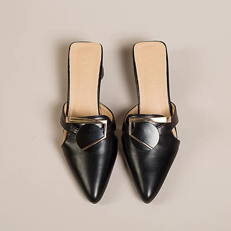 Fashion 2025 Summer New Korean Version of Fashion Pointed Foot Set Thick Sole Fashion Casual Large Size Women's Shoes